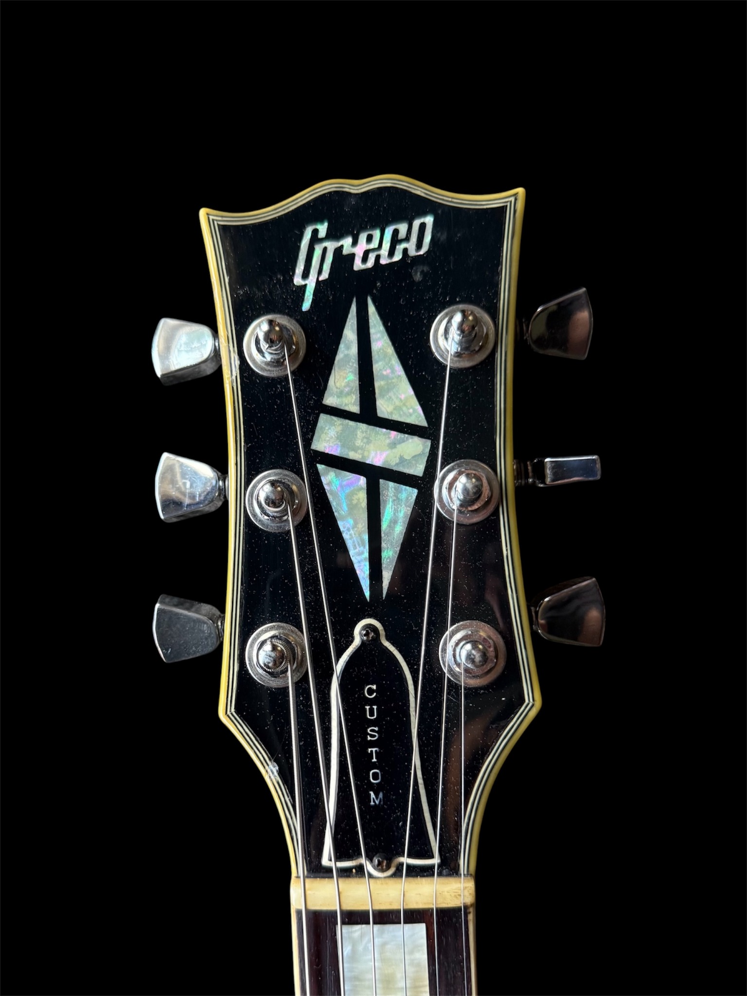 1978 Greco EG-600PB front headstock close-up