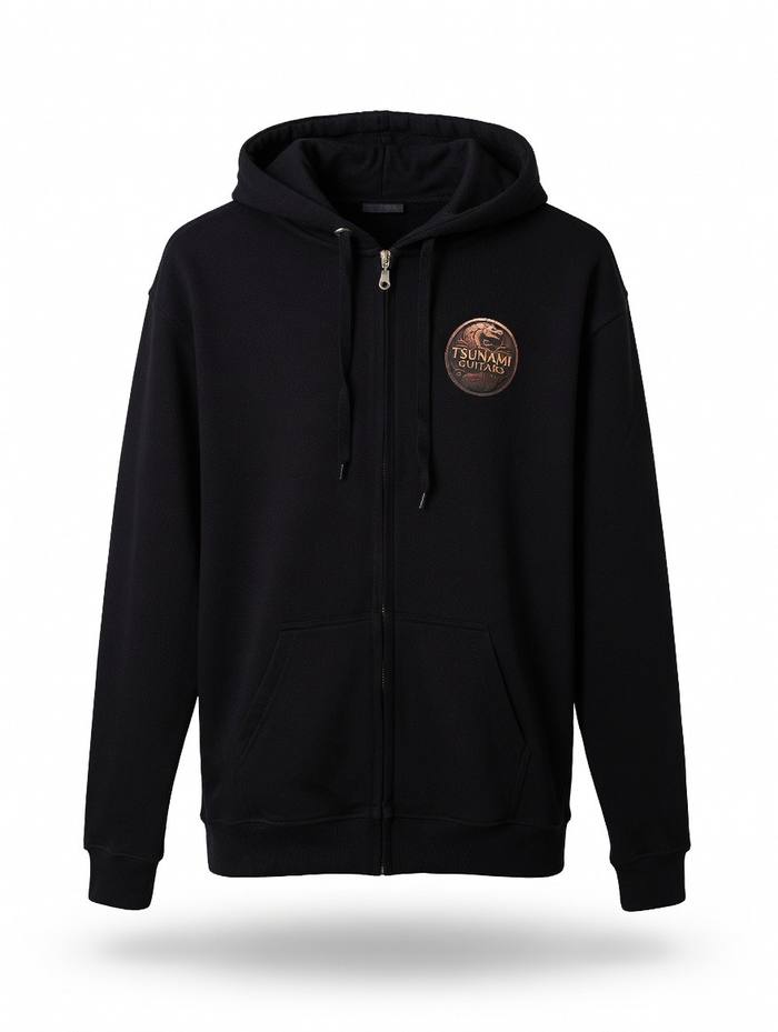 Dragon Medallion Black Zip — front