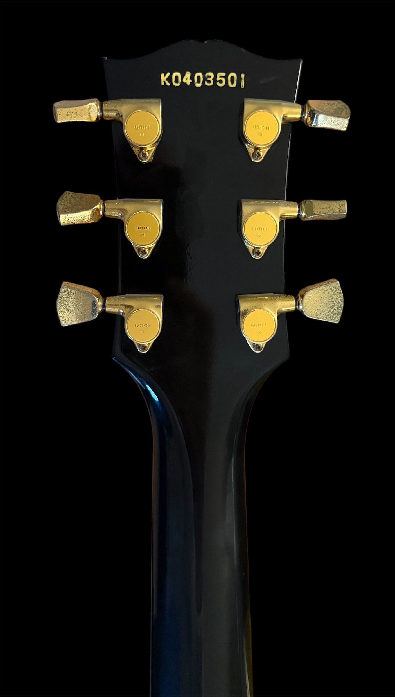 2004 Navigator N-LP-320 CTM Black Beauty rear headstock serial